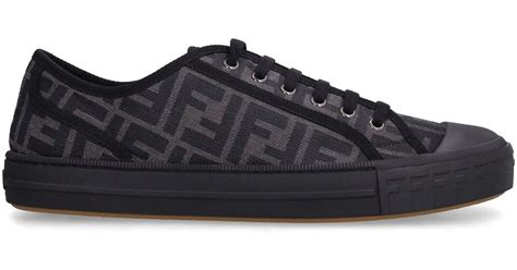 fendi sneakers black matchesfasion|fendi black fabric sneakers.